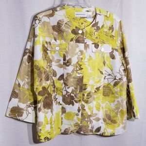 Alfred Dunner yellow floral jacket